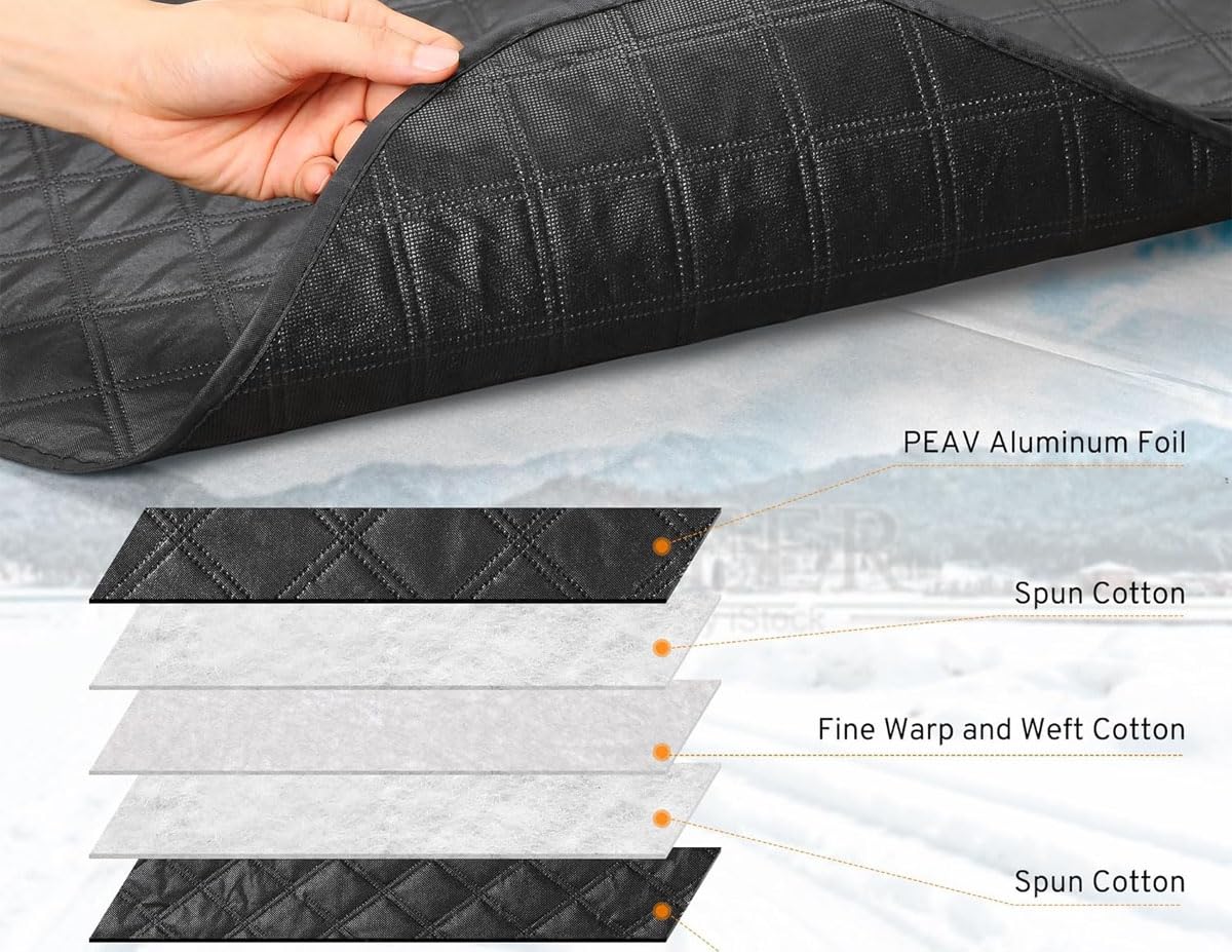 Couverture Pare-Brise Voiture Couverture Protege Pare Brise Givre Gel, Bache Pare Brise Voiture Repliable pour Renault Espace VI 2023