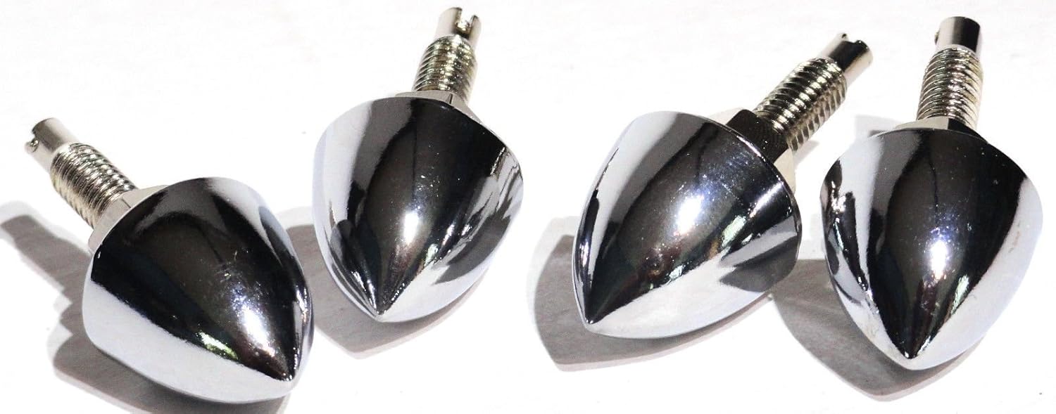 Buy License Plate Bolts Fasteners (4) Bullets "Chrome Smoooth" In - Foto 7
