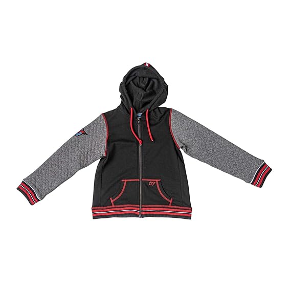 One Friday Black Hoodies Jacket for Boys | Front Zipper Hoody for Baby Boys | Winter Wear for Kids