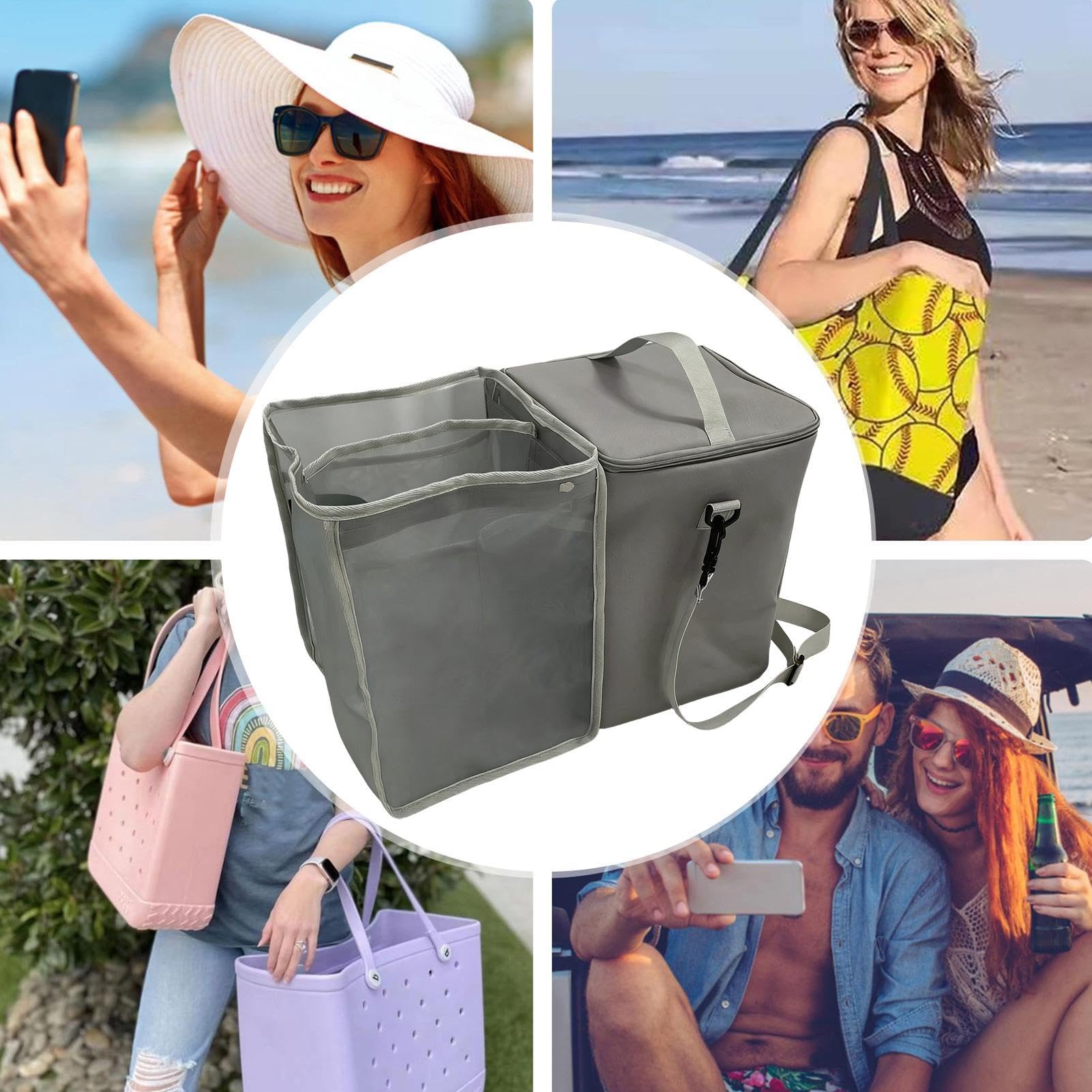Borsa da Spiaggia Capiente Tasca Impermeabile Portatile con Fodera Forata | da Spiaggia Estiva Per Piscina, Sabbia, Barca, Crociera, Viaggi, , Palestra, Pranzo, Doccia, Molo