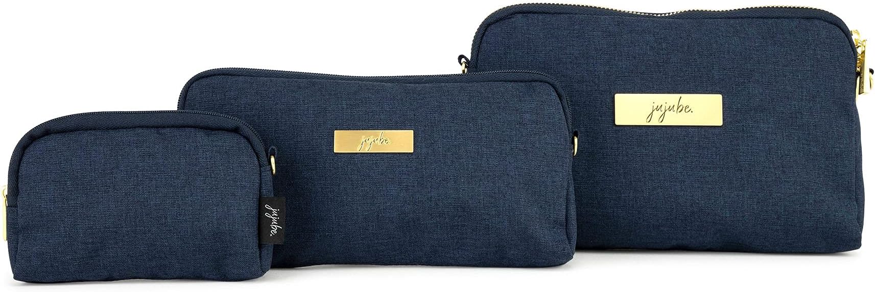 JuJuBeBe Set Organization Pouches, Pretty Travel Toiletry Bag Set for Women, Stylish Party Clutch or Handbag