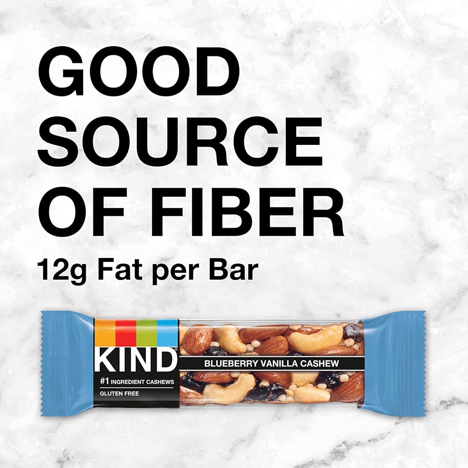 KIND Blueberry Vanilla And Cashew Fruit And Nut Bars, 1.4 Oz, Pack Of 12