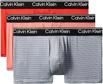 Calvin Klein Mens Underwear Microfiber Stretch 3 Pack Trunk
