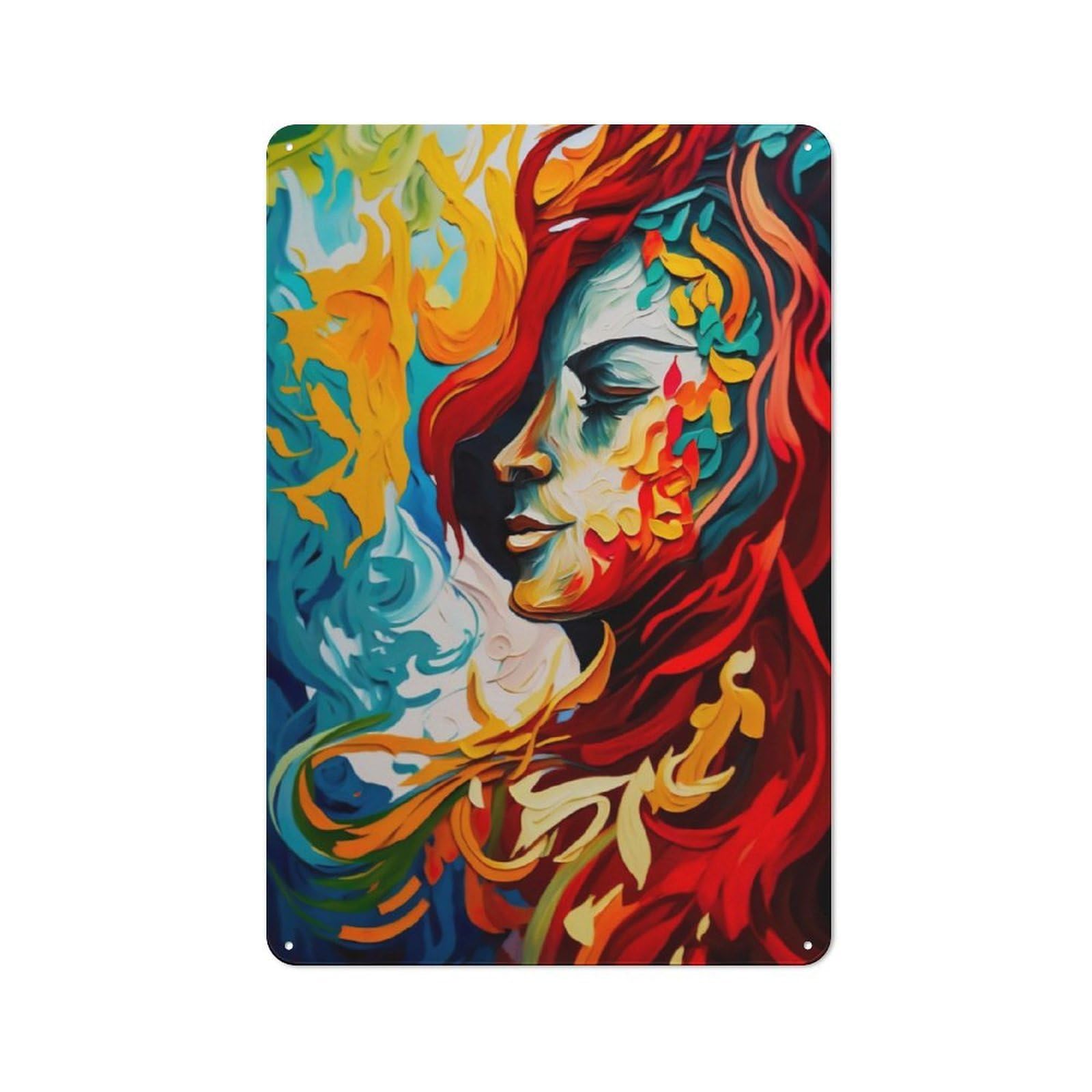 Junmoney Mother Nature 30X20cm Retro Metal Sign With For Café Or Restaurant, For Collectors Decorating Cafés And Restaurants