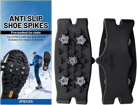 Ice Cleats - Anti-Slip Traction Cleats,Gripper Spikes for Shoes,for Hiking Climbing Fishing Trekking Outdoor Adventure Mountaineering