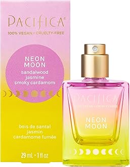 Beauty Neon Moon Spray Perfume - Energetic Sandalwood Jasmine Smoky Cardamon - Clean Vegan Eau de Toilette, 1 fl oz