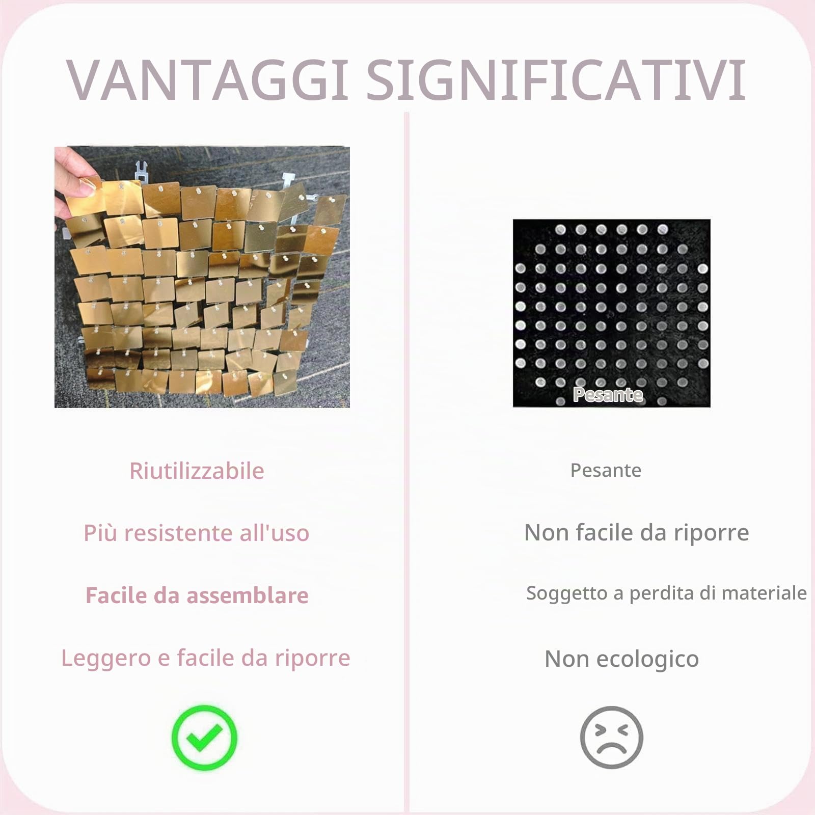 Fondale da parete color oro champagne luccicante, 30 cm x 30 cm, 24 pezzi, pannello da parete con paillettes, sfondi per foto, per matrimoni, anniversari, feste di compleanno, laurea (1,8 m x 1,2 m)