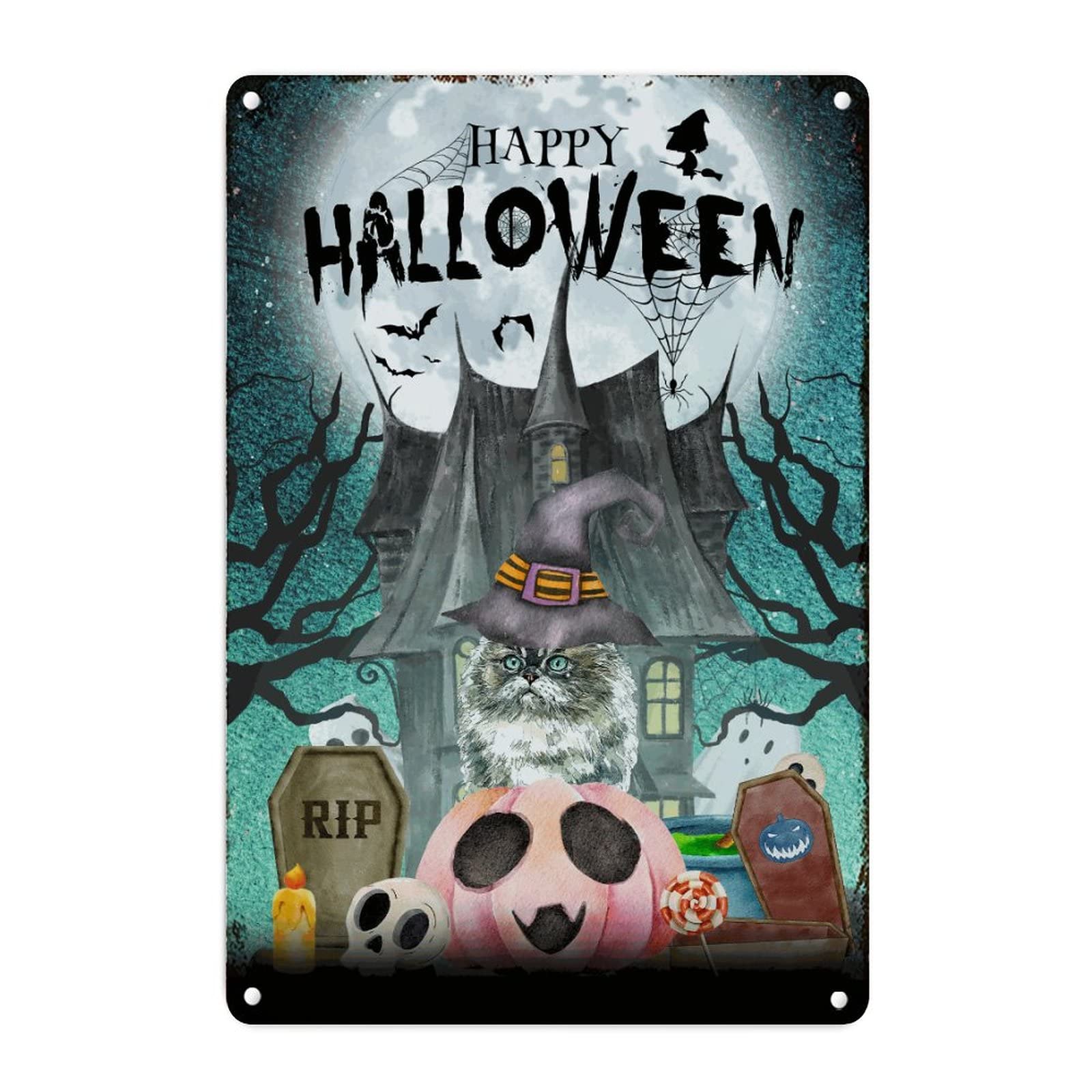 Panneau décoratif Halloween en aluminium rigide haute finition