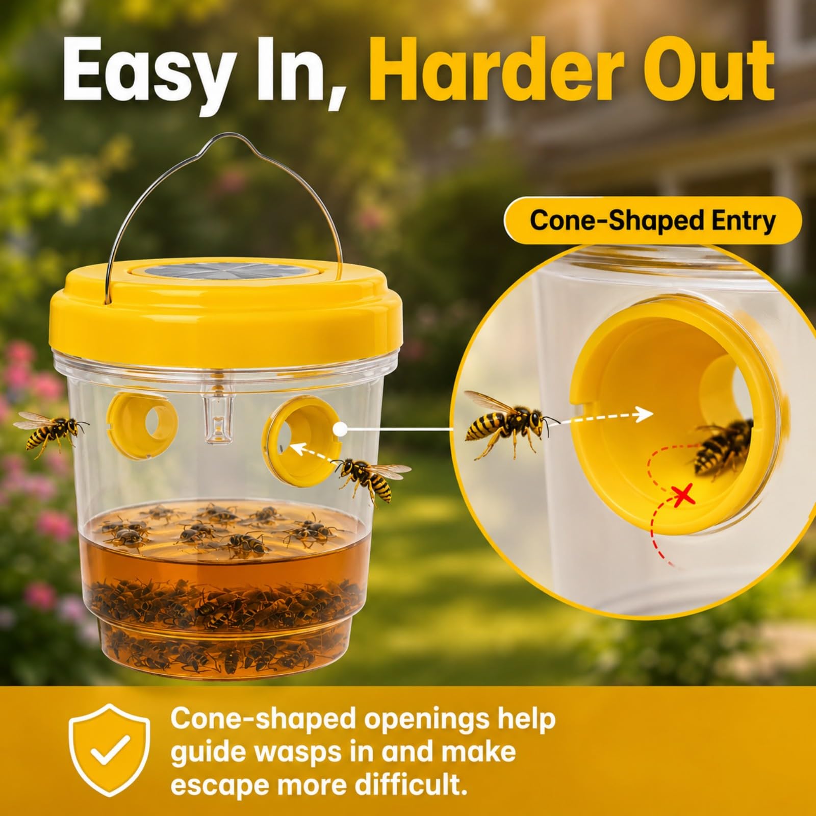 Upgraded Outdoor Suspension, Reusable Yellow Bucket (13, Yellow)