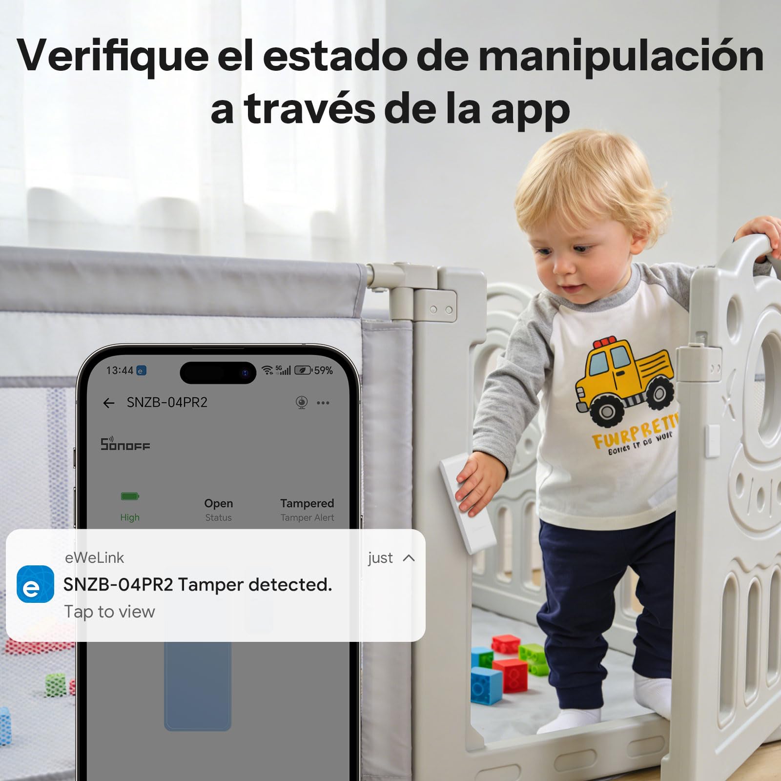 SONOFF SenseGuard DW Gen2 SNZB-04PR2 Sensor de contacto para puerta y ventana Zigbee, monitorización de apertura/cierre, a prueba de manipulaciones, alerta por teléfono, alarma de seguridad para el
