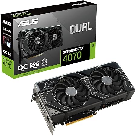 ASUS Dual GeForce® RTX 4070 OC Edition 12GB GDDR6X, IP5X, Auto-Extreme Technology, 144-Hour Validation Program, HDMI 2.1a, DP 1.4a