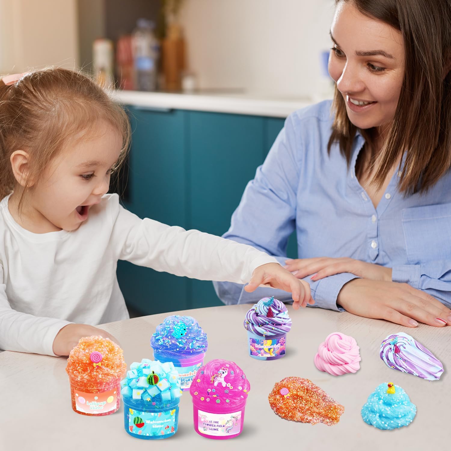 13 Pack Crunchy Slime kit,DIY Butter Slime,Stress Relief Toys,Craft Toy, for Girl and Boys Party Favors,Easter Basket Fillings