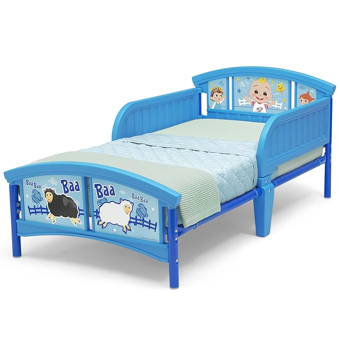 Delta Children cama toddler CoComelon y baúl juguete (paquete) miniatura 6
