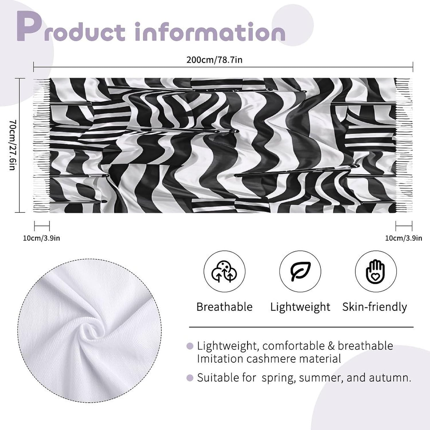 Black White Flags Pattern Scarf for Women Men Classic Fashion Blanket Scarves Soft Cashmere Feel Scarf Cold Weather Warm Long Shawl Winter Large Scarves Classic Blanket Scarfs Thick