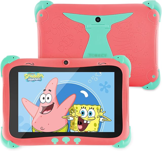 Tokecy Kids Tablet 8 Inch, Android Tablet for Kids with Parental Control,IWAWA Installed Children Computer Tablets,Eye Protection,IPS HD Display,Quad-Core,WiFi,Bluetooth,Dual Camera Tablet
