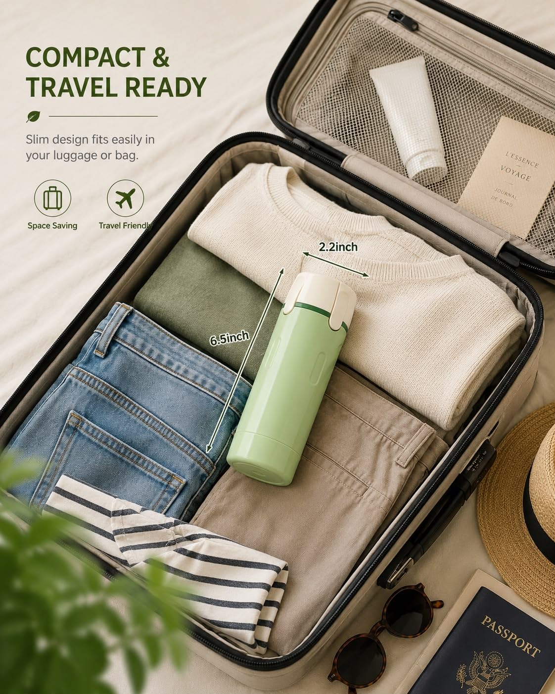 4 in 1 Travel Dispenser for Toiletries, TSA Approved Leak Proof Refillable Travel Bottles for Shampoo, Conditioner, Lotion & Soap, Portable Travel-Size Container Accessories for Women & Men