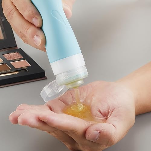 Miniatura 4 de INSFIT Botellas de viaje para artículos de tocador, recipientes de tamaño de viaje de 3 onzas aprobados por la TSA, sin BPA, tubos de silicona