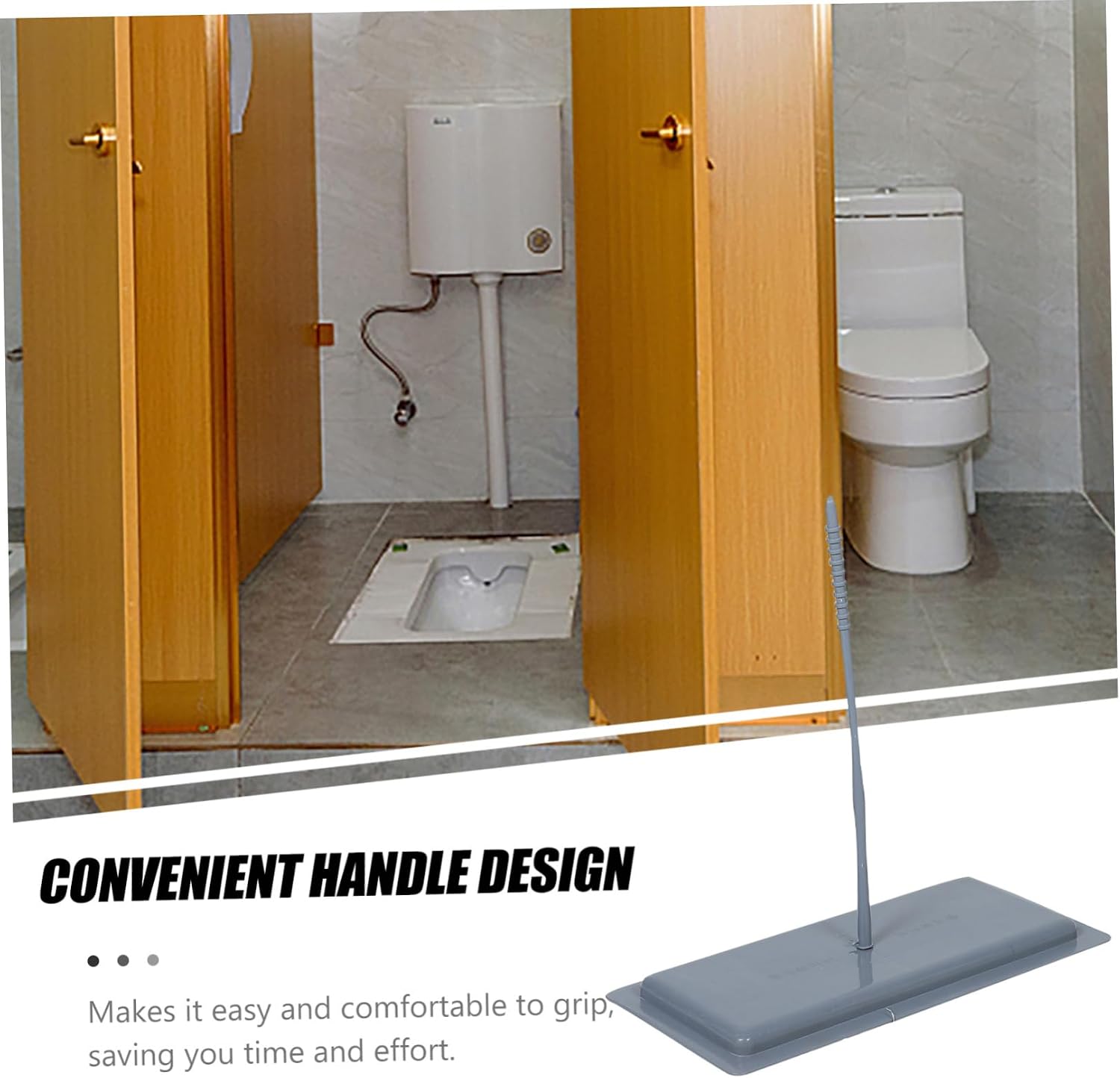 Squat Toilet Lid Cover Thickened Plastic Odor Blocking for Home and Public Toilets Easy Installation for Rural Bathrooms Grey