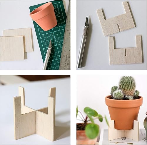 Miniatura 7 de CRAFTIFF Hojas de madera de balsa piezas de madera finas sin terminar para manualidades de 116 de grosor, 12 x 4 pulgadas, paquete de 6 (12 x 4