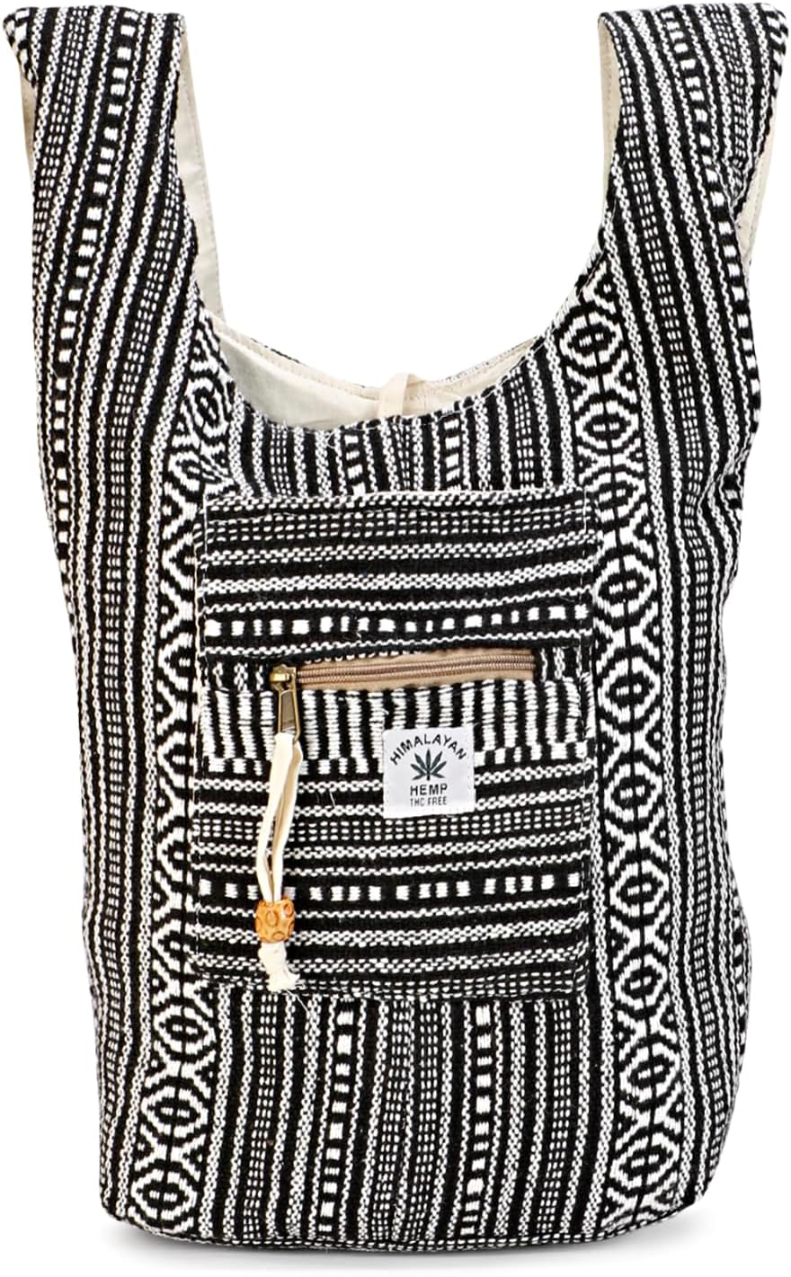 LONGING TO BUY Hemp Messenger Crossbody Sling Bag - Unisex Beach Party Bag