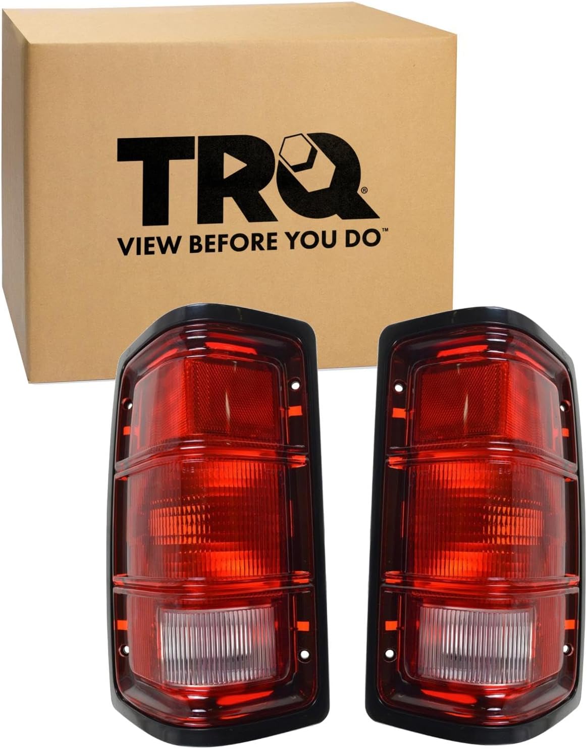 TRQ Rear Driver & Passenger Side Tail Light Set Fits 1988 Dodge Dakota (From Prod Date 11/28/87) 1989 1990 1991 1992 1993 1994 1995 1996 Dodge Dakota