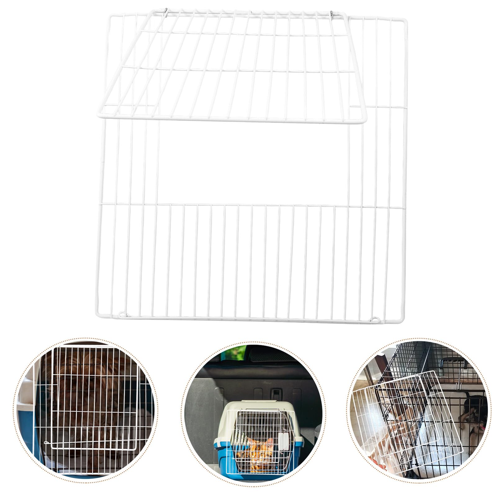 Ciieeo Porte de Cage Multifonctionnelle pour Animaux de Compagnie à Monter Soi-Même 35X35 CM en Fil de Fer Blanc Adaptée pour Chiens Chats Lapins et Petits Animaux pour Enclos et