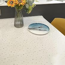 Rectangular Dining Table Mat 110x240cm Soft, Heat-Resistant, Waterproof, PVC Dining Table Set for 4 People Custom Size, Vinyl Table Mat for Party Daily Meals Rectangular Thickness 2mm