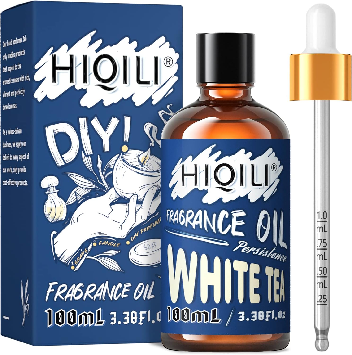 HIQILI White Tea Essential Oil Pure Elegant Fragrance Oil for Diffuser, Candle