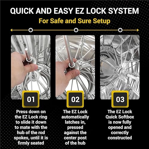 Miniatura 4 de Glow EZ Lock - Caja de luz parabólica de 48 pulgadas de profundidad, caja de luz parabólica de 16 lados que se abre y se cierra al estilo