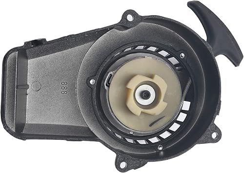 Miniatura 2 de Arrancador de retroceso fácil de arrancar para motor de 2 tiempos 47cc 49cc Dirt Bike Pocket Bike Mini ATV (negro)