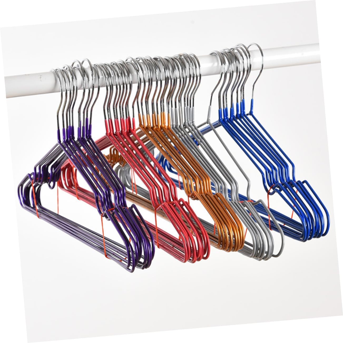 ABOOFAN 10pcs Non-Slip Metal Clothes Hangers for Space Saving Drying Rack Design for Shirts Sweaters Dresses and Coats Grey Color Suitable for Adults and Boy Girl