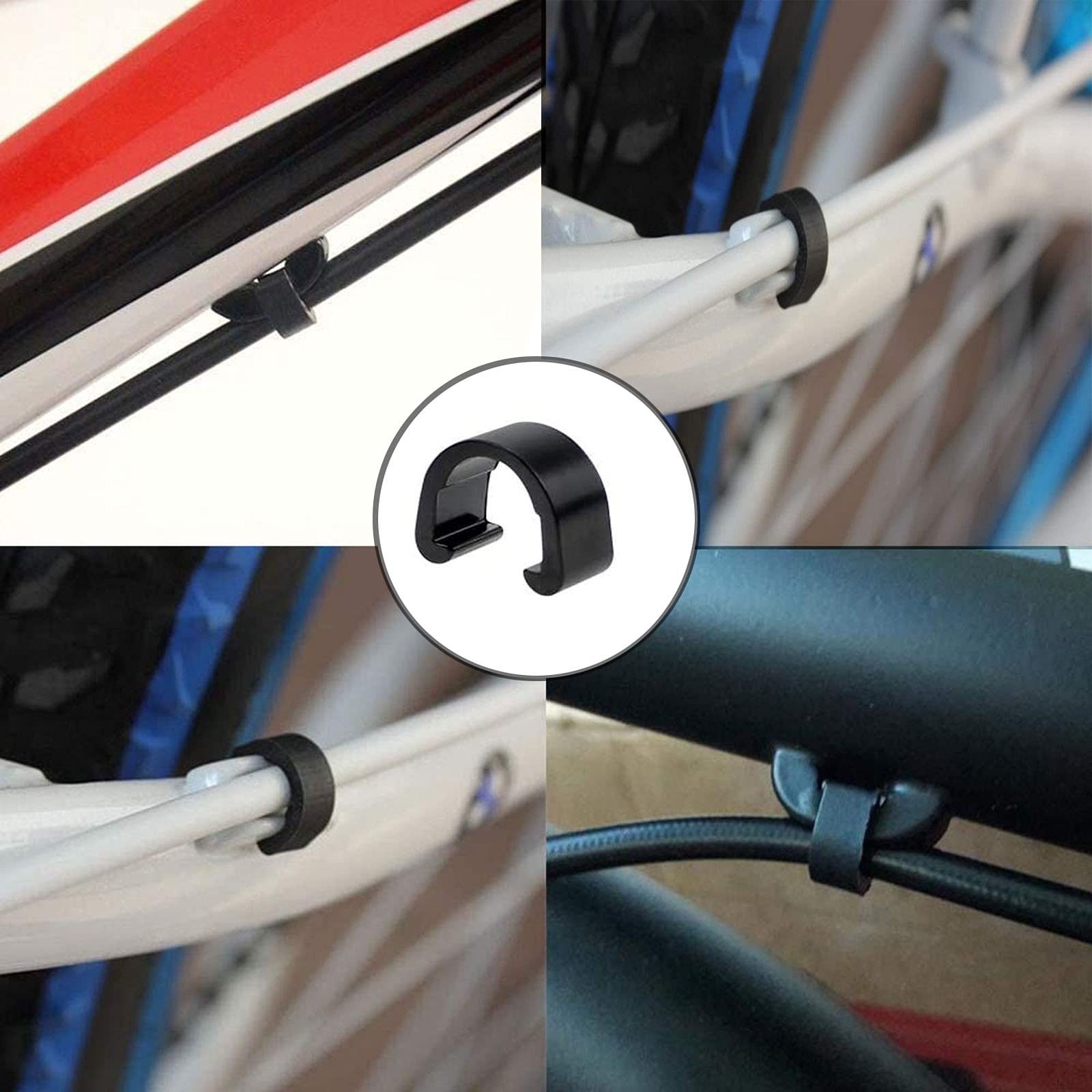 TAODAN 6 Sets Alu-Drahtsitz C-Clips – Für MTB & Rennrad, Kabelhalterung 4,0–5,5 Mm | Bremsschaltwerk Zubehör