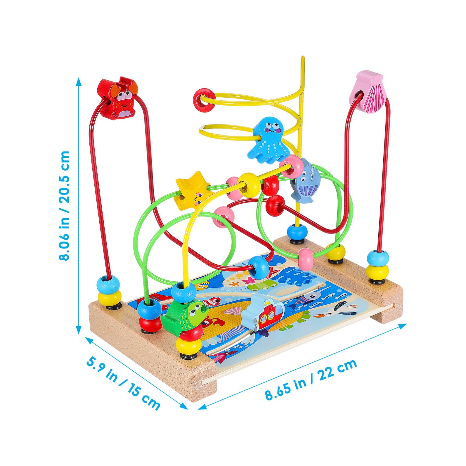 Abaodam Labirinto Perline Educativo in Legno, Gioco per Bambini e Piccoli | Giocattoli Sensoriali, Giochi Anni, Back To School Party, Blocchi Grandi e Divertenti