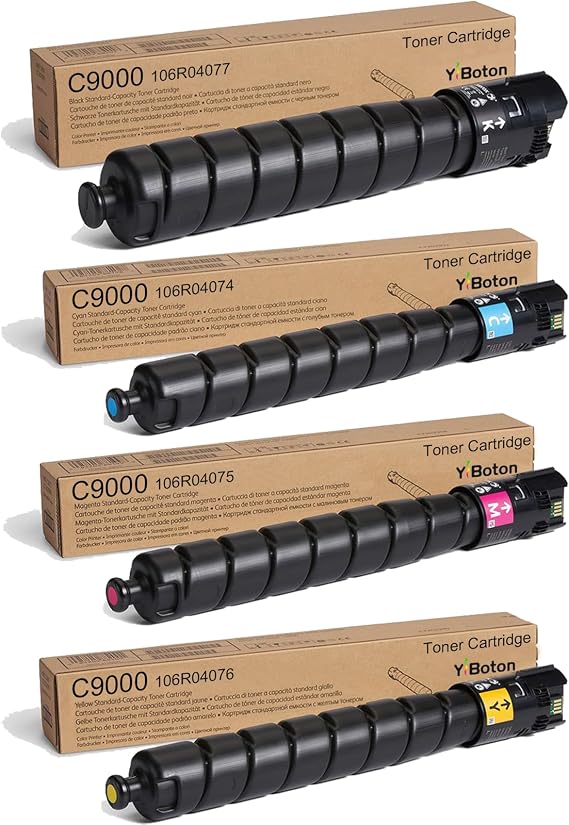 Compatible With Xerox VersaLink C9000 Printer Toner Cartridge 4-Pack | 106R04077 106R04074 106R04075 106R04076 Compatible With Xerox VersaLink C9000 Printer,Black Cyan Magenta Yellow
