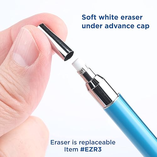 Miniatura 4 de ALVIN Lápiz mecánico DM07 DraftMatic, 0.028 in, herramienta de dibujo y diseño de acero inoxidable para estudiantes y profesionales, ideal para