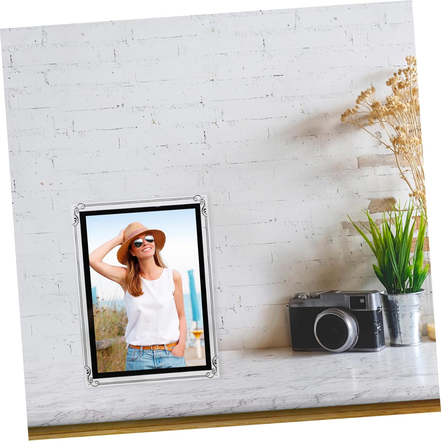 Glass Desktop Photo Frame Scratch Resistant Certificate Frame for Diplomas Awards Photos Elegant Design Easy to Assemble for Home Office Display
