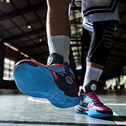 Miniatura 4 de Colorblock - Zapatos deportivos múltiples para mujer, zapatos casuales de baloncesto y tenis con suela de goma antideslizante de alto rebote y parte