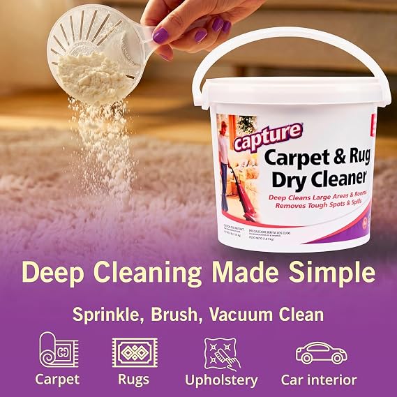 Capture Carpet & Rug Dry Cleaner Carpet Deodorizer & Freshener Powder 4 lb