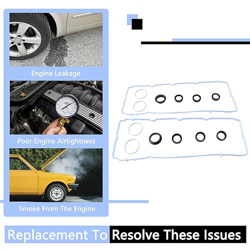Miniatura 2 de Juego de juntas de tapa de válvula - Compatible con 2011-2020 3.6L V6 Dodge Avenger Challenger Durango Grand Caravan Journey Ram ProMaster 1500 2500