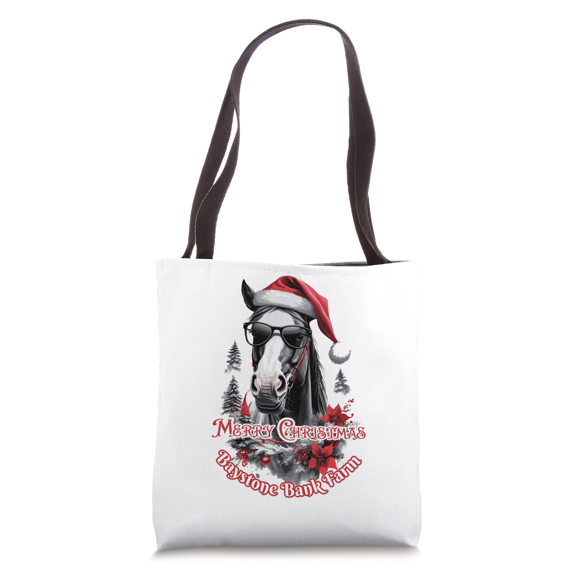 baystone bank farm horses, christmas horse, cute xmas horse, Tote Bag