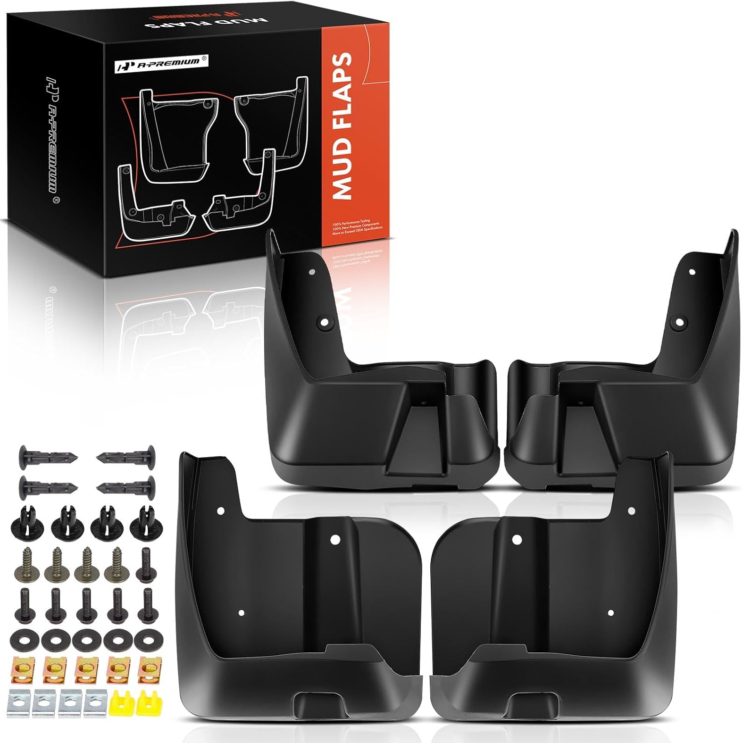 A-Premium Set of 4PCS Mud Flaps Splash Guards Mudguards Mudflaps with Hardware Kits Accessories Compatible with Subaru Outback, 2015-2019, Wagon, Front and Rear (Driver & Passenger Sides)