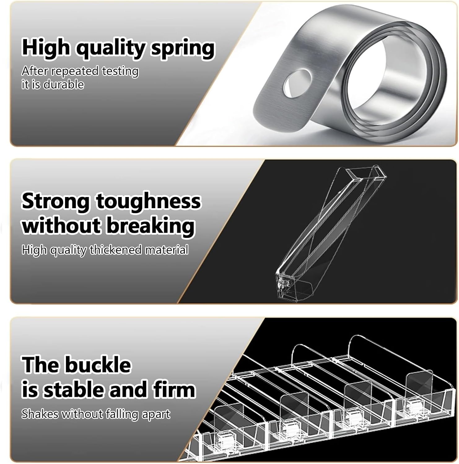 Acrylic Automatic Cigarette Pusher, Retail Cigarette Pusher Pack Display Holder, Wall-Mounted Cigarette Display Rack, Transparent convenience store Cigarette shelves, Smooth edges and durable.(Size:2