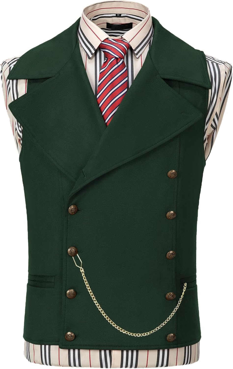 Ceehuteey Mens Suit Suede Double Breasted Vest Classic Groomsmen Wedding Waistcoat Leather Big Lapel