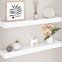 Vista 11 de Ballucci estante para pared con repisas moderno, juego de 4 unidades, Madera, Negro, Set de 4