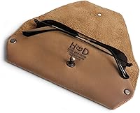 Vista 6 de Hide & Drink, Sunglasses Sleeve Case Protector, Eyewear Pouch, Great for Outdoors & Traveling, Full Grain Leather, Handmade Bourbon Marrón