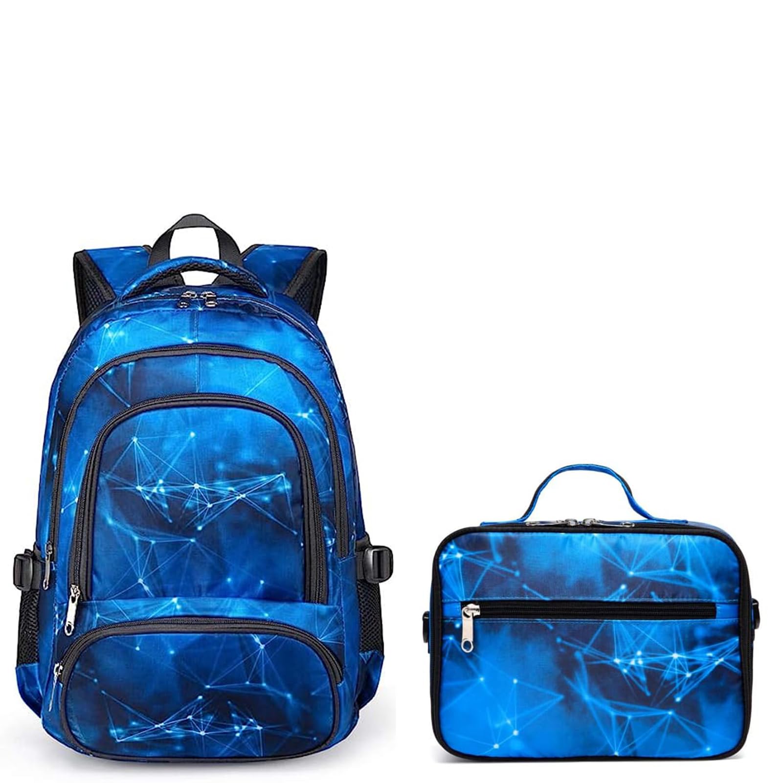 BLUEFAIRY Boys Backpacks Set with Lunch Bag for Kids Primary Elementary School Bags for Teens Middle Book Bags with Insulated Lunch Box for