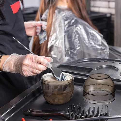 Miniatura 8 de Cuenco de tinte para el cabello con escala de medición, mezclador de color de cabello, cuenco de tinte de salón para teñir el cabello, peluquería y