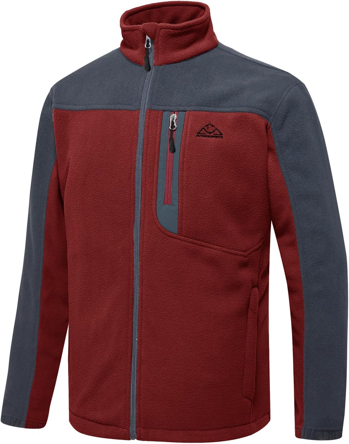 TBMPOY Men's Fleece Lightweight Jackets Full Zip Winter Outdoor Hiking Coat