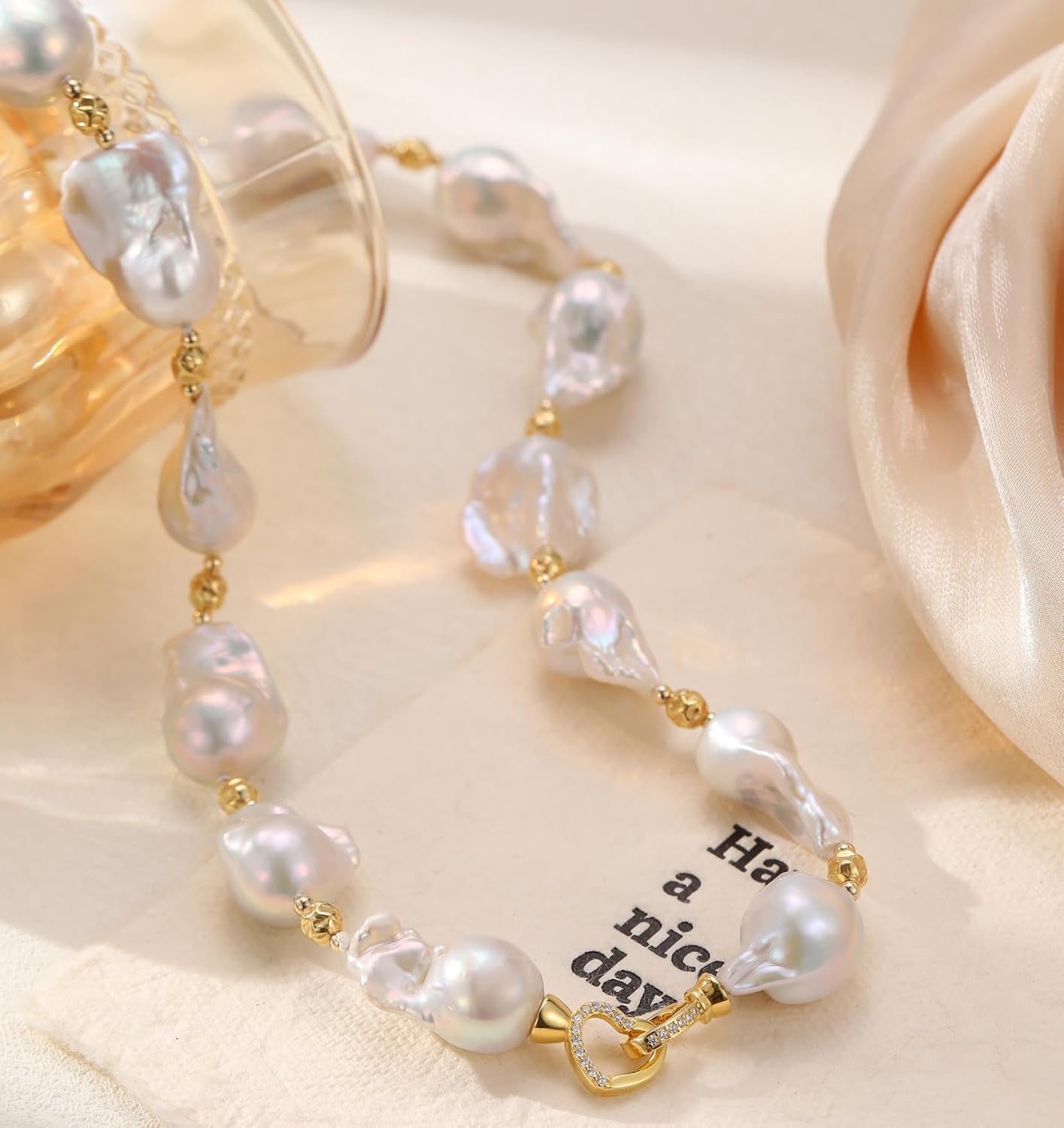 Genuine Cultured Freshwater Pearl Necklace; Pearl Necklaces for Women and Men; Baroque Pearl Necklace; Large Pearl Necklaces; Pearl Strand Necklace; Real Pearl Necklace