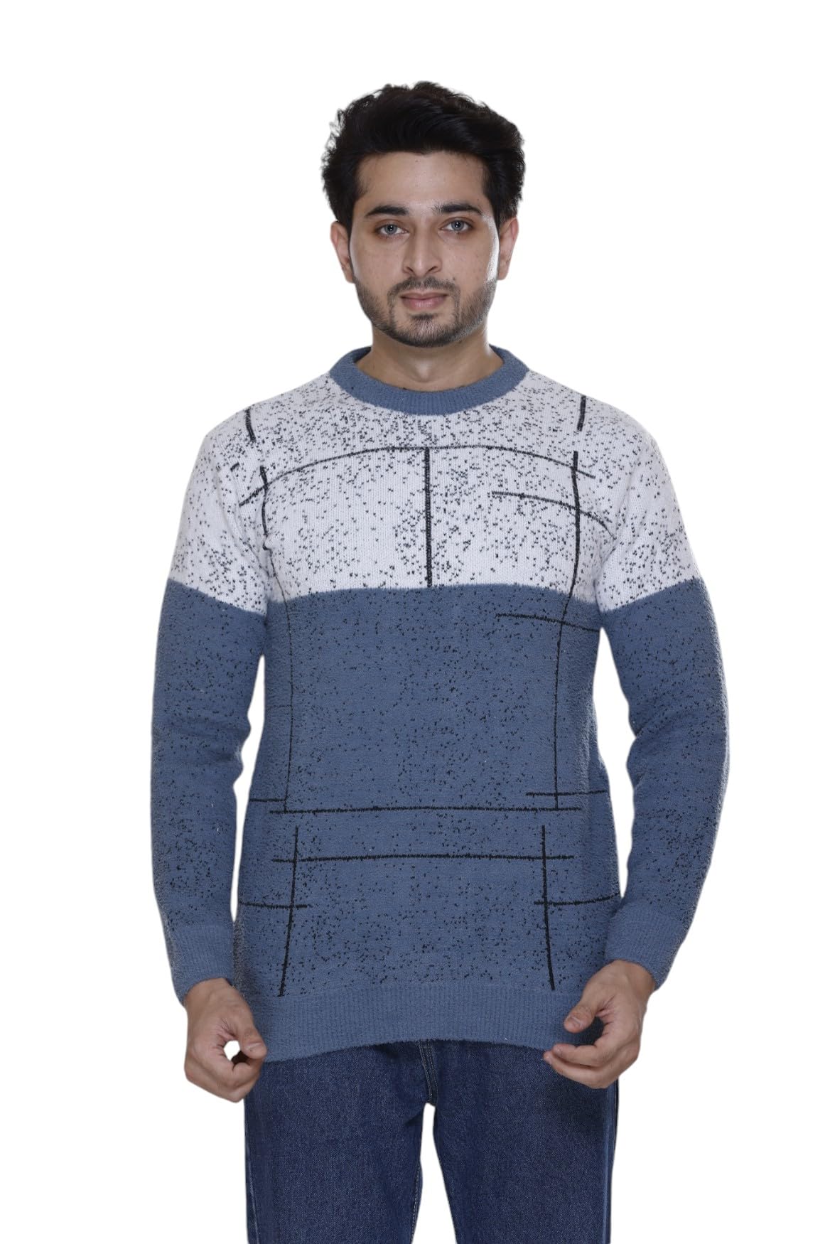 the zigar studio The Zigar StudioRound Neck Sweater - Soft Knit Pullover for Comfort & Style, Ideal for Layering or Casual Wear for Winters - Woolen Sweater for Boys Free Size - Winter Wear for Men - (Size-44)-picture-11